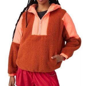 NWT Women's FREE PEOPLE Movement 1/2 zip Sherpa pullover